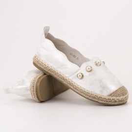 SHELOVET Espadrilles With Pearls grey 1