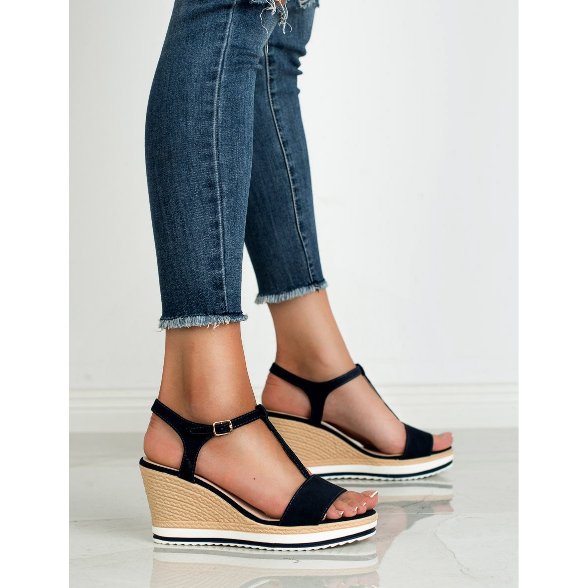 Anesia Paris Light Navy Blue Sandals