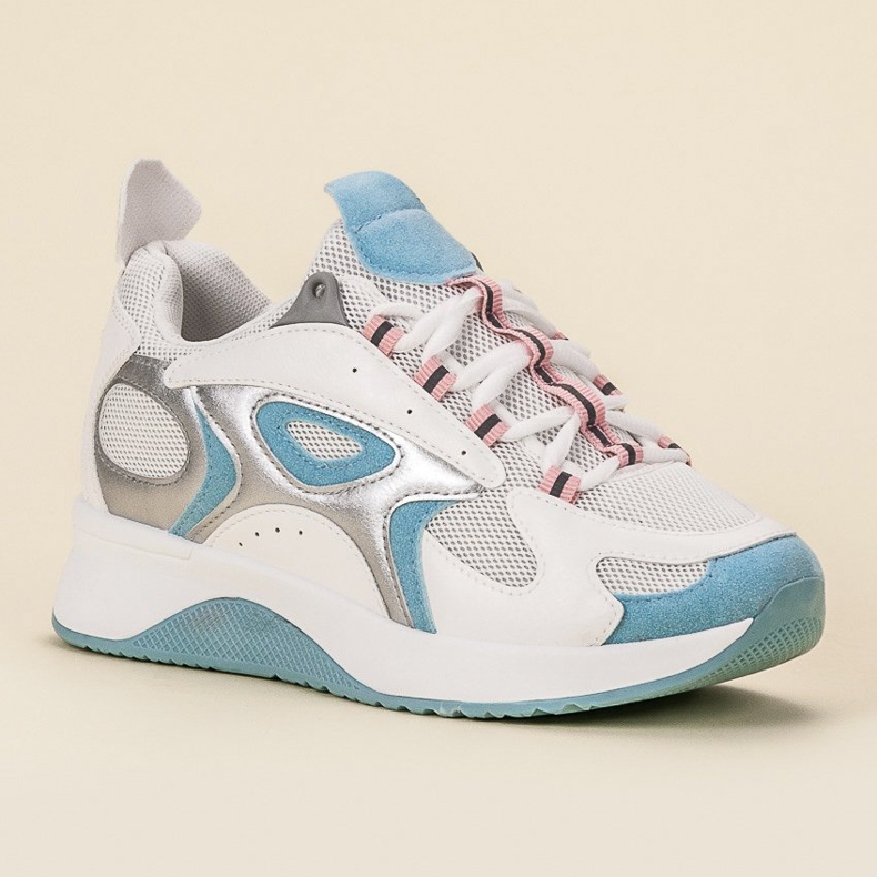 SHELOVET Comfortable Sports Shoes white blue 1