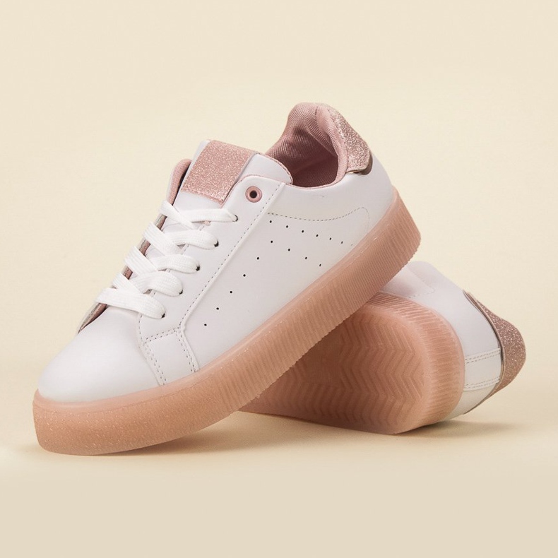 SHELOVET White Sport Shoes pink 1