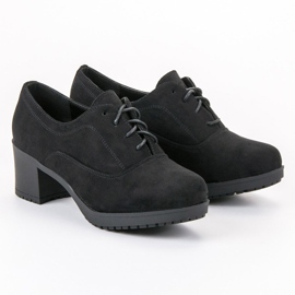 Primavera Lace-up Booties On A Post black 1
