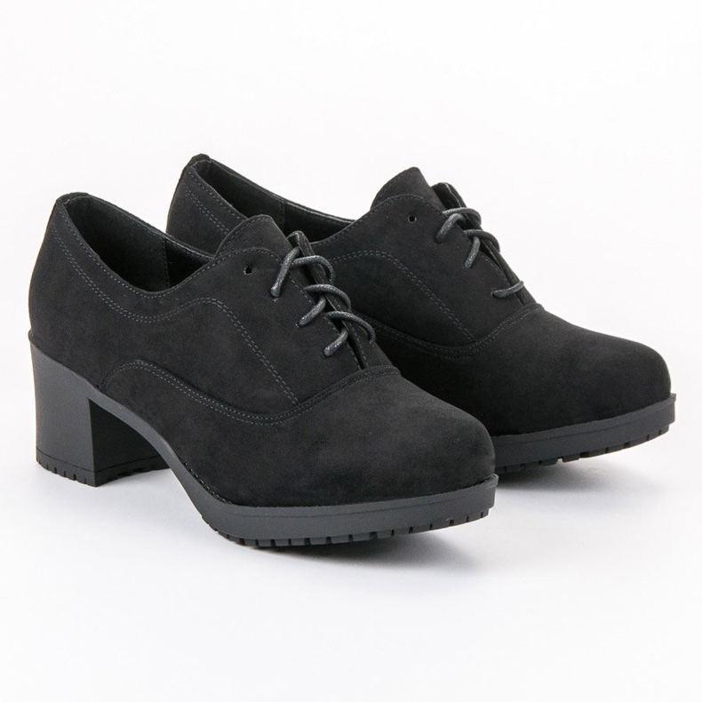 Primavera Lace-up Booties On A Post black 1