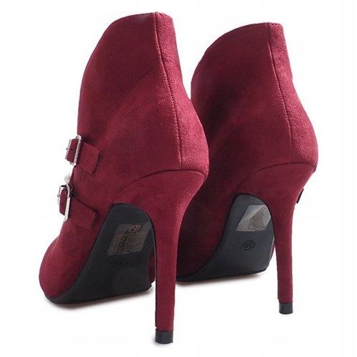 Maroon boots on a Kaia high heel red 1