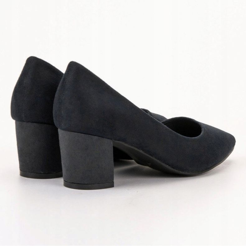 Small Swan Comfortable Suede Pumps black 1