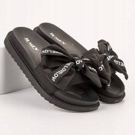 Jumex Slippers With A Love Bow black 1
