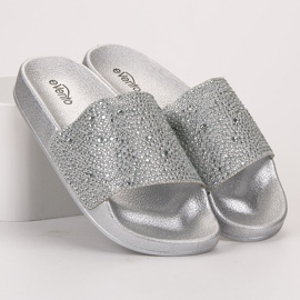 Evento Women's Silver Slippers grey 1