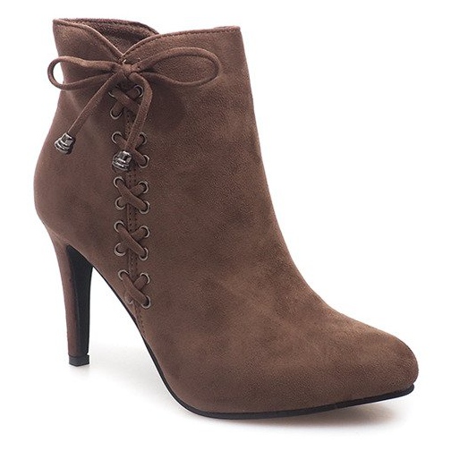 Suede Booties On A Bar 66-98 Khaki green 2