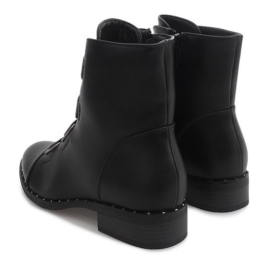 Warm Boots With Erasers 6229-1 Black 1