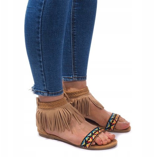 Boho 3-2 Camel Suede Sandals beige 1