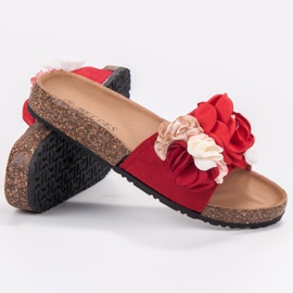 SHELOVET Slippers With Flowers red 4