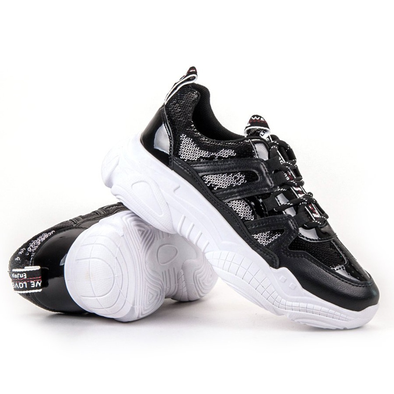 Ax Boxing Sneakers With Sequins black 1