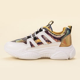 Ax Boxing Sneakers With Sequins grey yellow 1