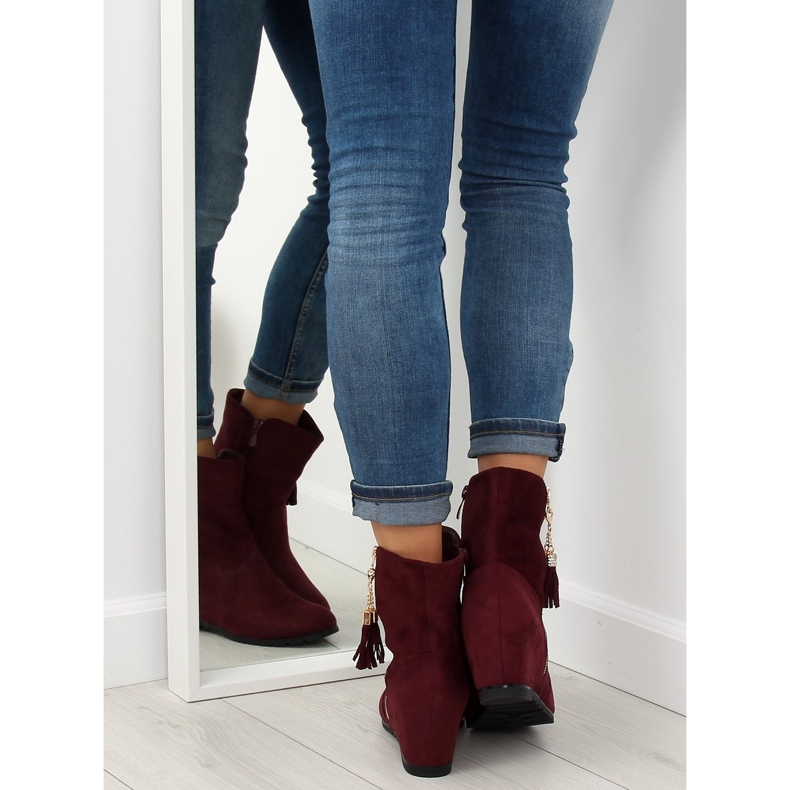 Burgundy boots AB02-36 Winered 1