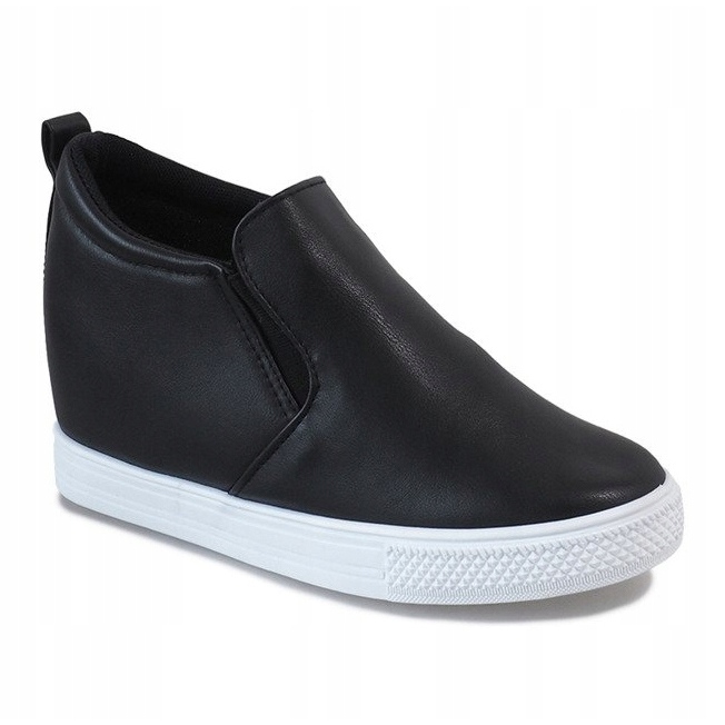 Black sneakers on the wedge DD384-4 1