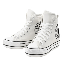 White wedge sneakers W09 2