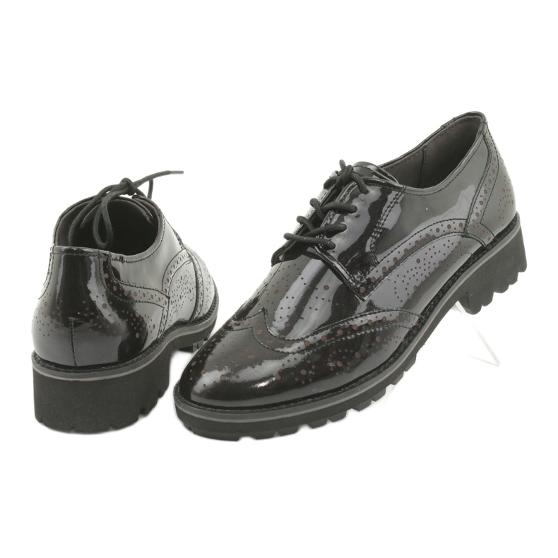 Lace-up oxford shoes Caprice 23701 black multicolored 4