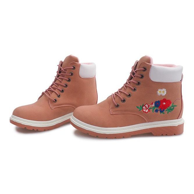 Warm Timber Boots SJ1669-3 Pink 1