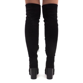 Suede boots on a post SU-2730 Black 1