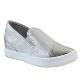 BM Silver wedge sneakers DD436-2 grey 1