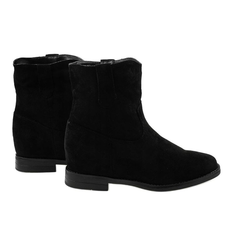 Black suede slip-on boots NC837 2