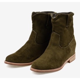 NC837 green suede slip-on boots 2