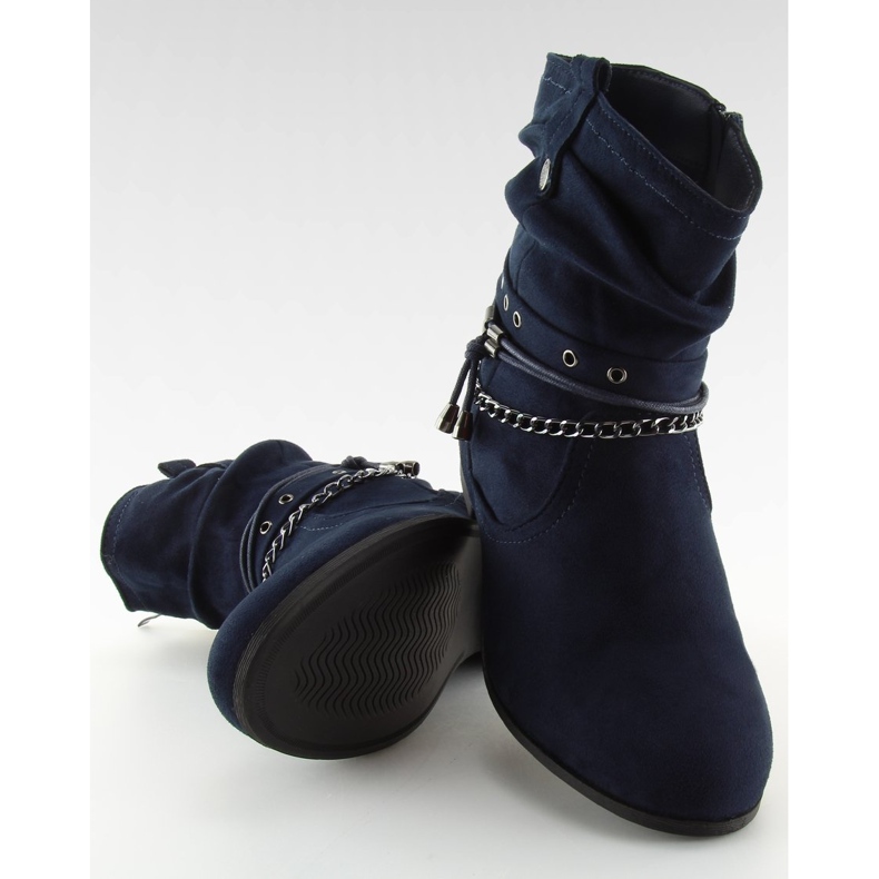 Navy blue boots 3767 Blue 1