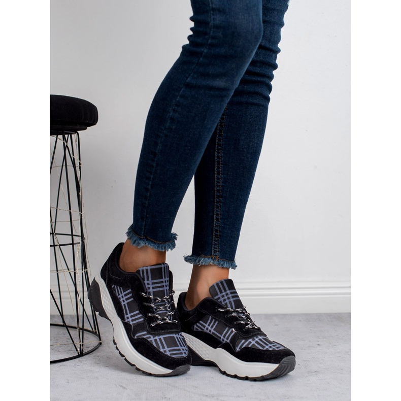 SHELOVET Black Sneakers 1