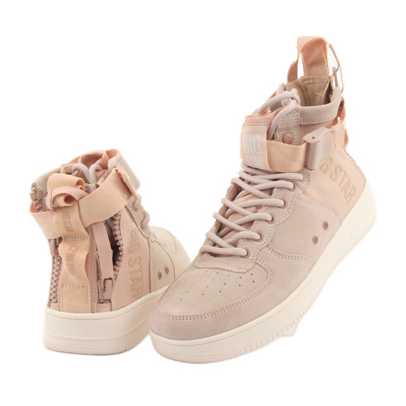 Big star high eco-leather sneakers 274658 powder pink 4 Big star high eco-leather sneakers 274658 powder pink 4