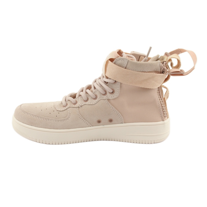 Big star high eco-leather sneakers 274658 powder pink 2