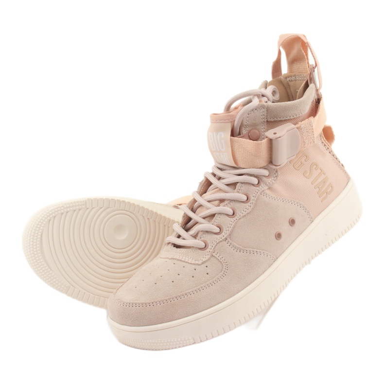 Big star high eco-leather sneakers 274658 powder pink 5