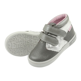 Mazurek Leather Velcro shoes 1355 gray/silver grey 5