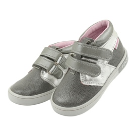 Mazurek Leather Velcro shoes 1355 gray/silver grey 3