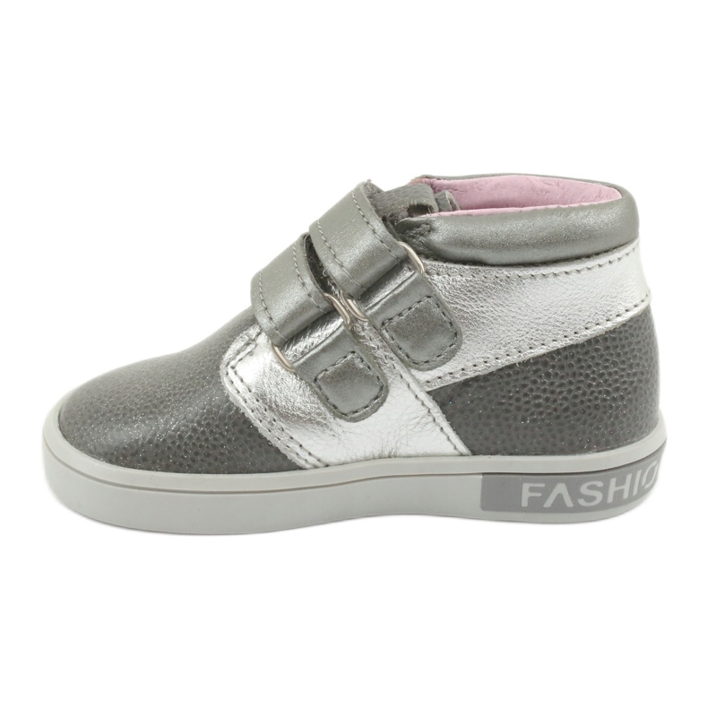 Mazurek Leather Velcro shoes 1355 gray/silver grey 2