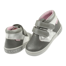 Mazurek Leather Velcro shoes 1355 gray/silver grey 4