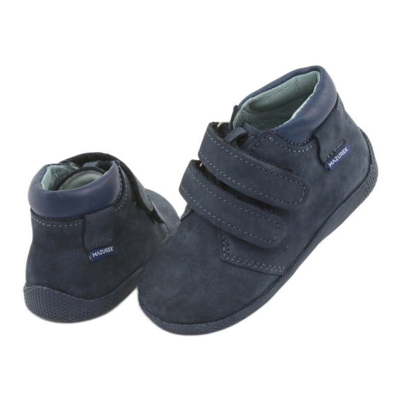 Mazurek leather boys boys with Velcro 341 navy blue 4
