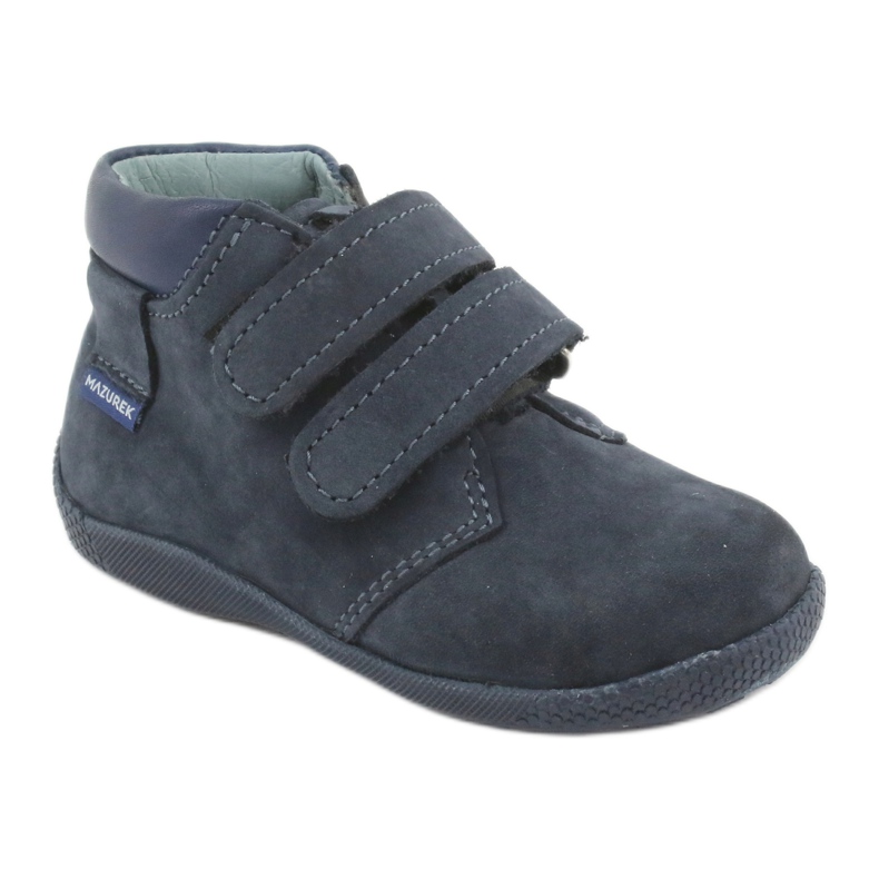 Mazurek leather boys boys with Velcro 341 navy blue 1