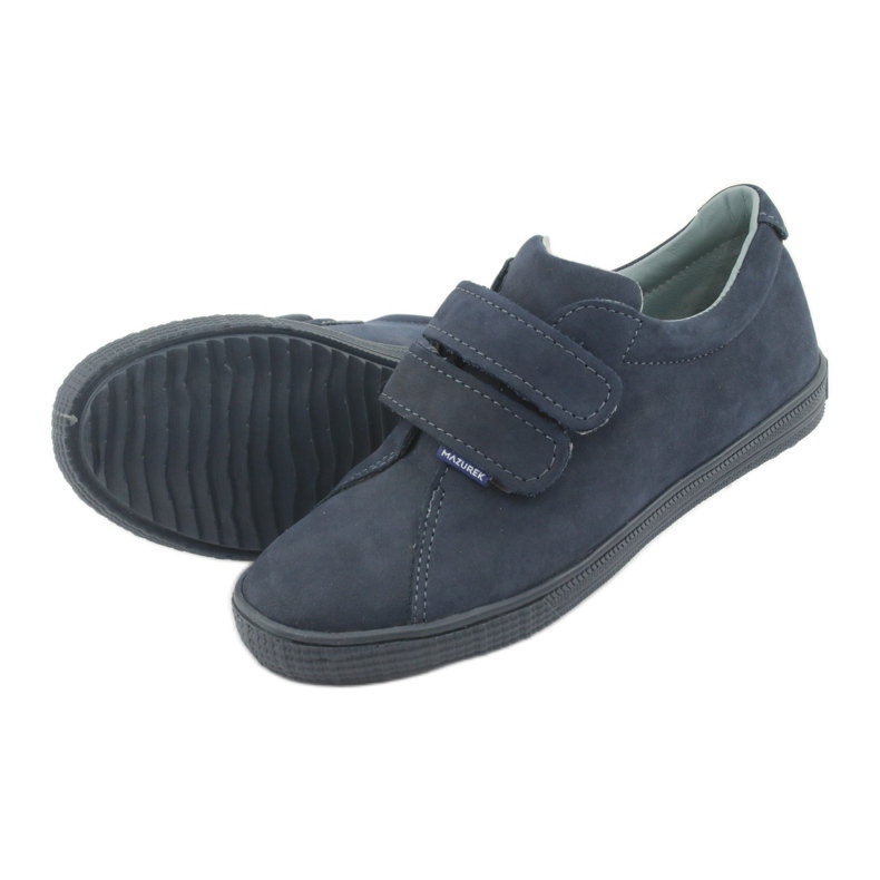 Mazurek Leather boys shoes for Velcro 268 navy blue 5 Mazurek Leather boys shoes for Velcro 268 navy blue 5