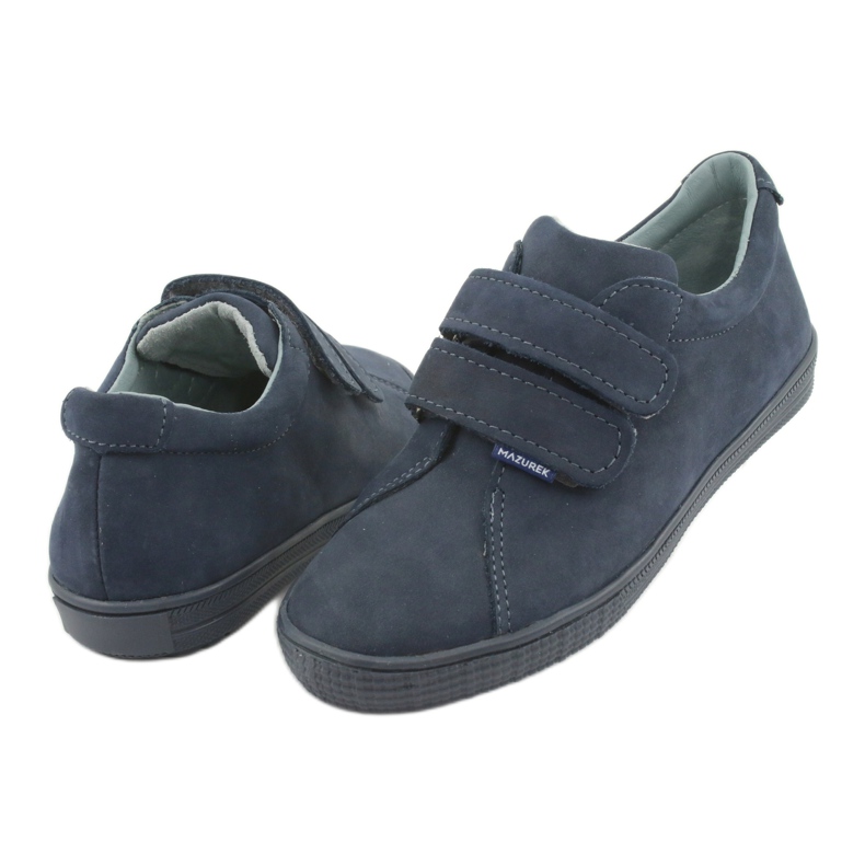Mazurek Leather boys shoes for Velcro 268 navy blue 4 Mazurek Leather boys shoes for Velcro 268 navy blue 4