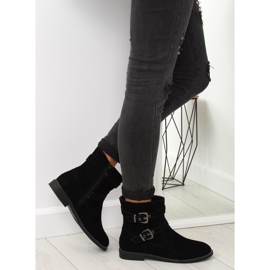 Black flat boots MB188-266 Black 1