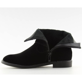 Black flat boots MB188-266 Black 2