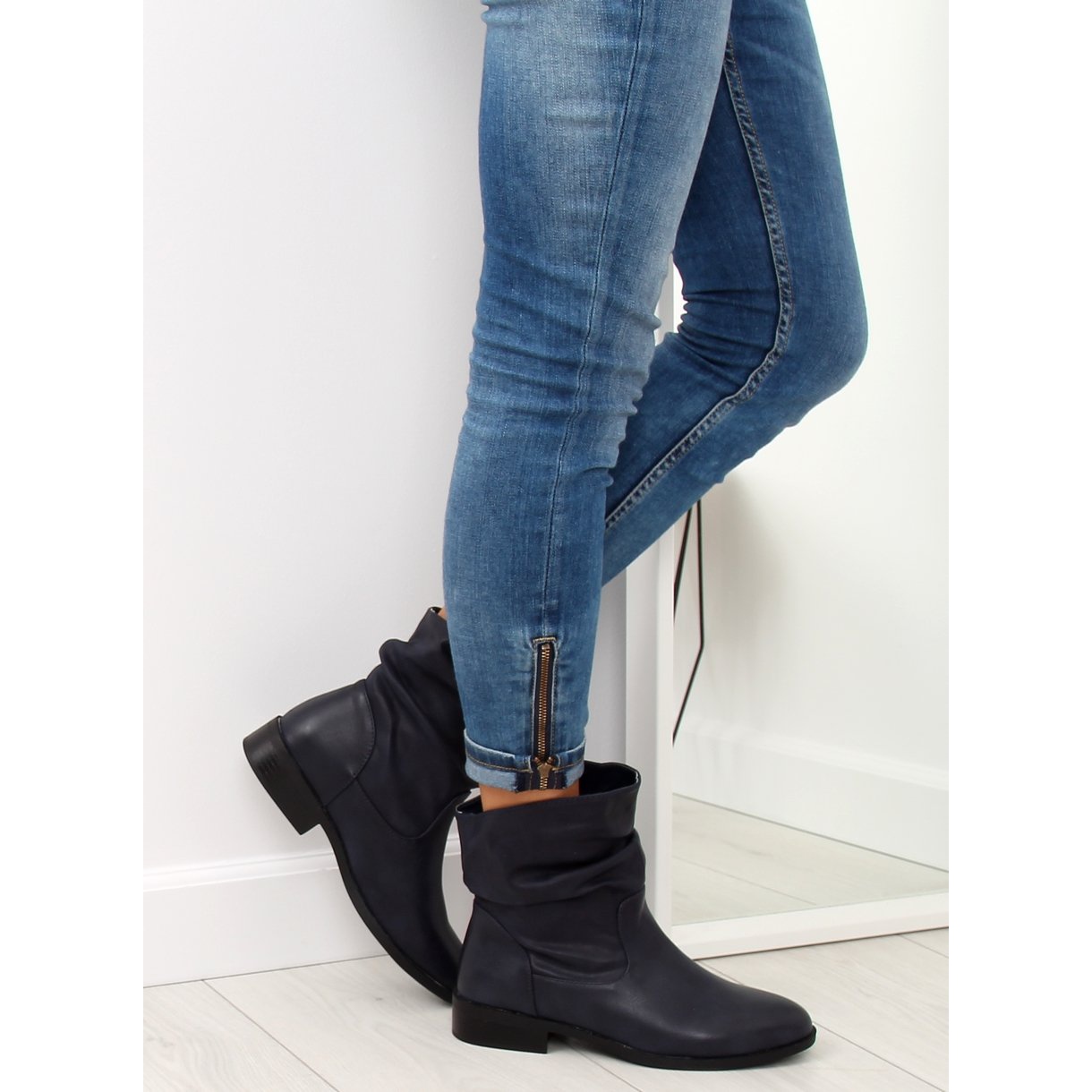 womens navy blue boots