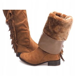 Warm Suede Boots Boho B13H Camel brown 1