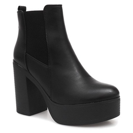 Boots On Heel With Elastic E4863 Black 1