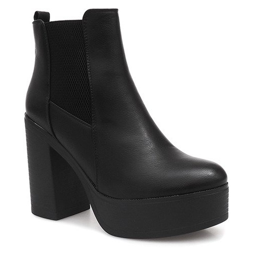 Boots On Heel With Elastic E4863 Black 1