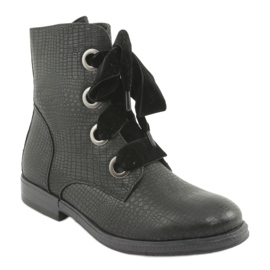 Black laced boots HFN-5505 Black 1