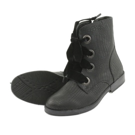 Black laced boots HFN-5505 Black 4