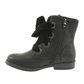 Black laced boots HFN-5505 Black 2