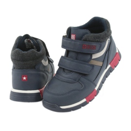 Velcro sports shoes Big Star 374065 navy blue white red 4 Velcro sports shoes Big Star 374065 navy blue white red 4