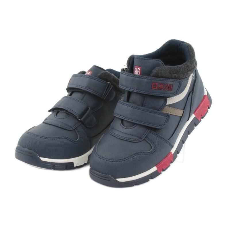 Velcro sports shoes Big Star 374065 navy blue white red 3 Velcro sports shoes Big Star 374065 navy blue white red 3