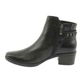 Caprice Women's leather boots with studs 25433 black 2